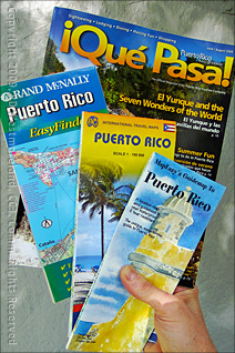 Que Pasa Tourist Guide and Three Maps of Puerto Rico