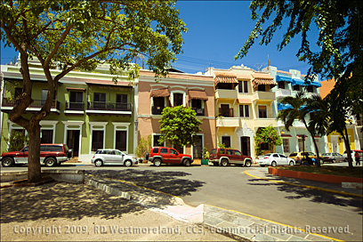 Row of Colorful Buildings In Old San Juan, Puerto Rico
