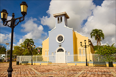 Catholic Church on the Plaza of Las Croabas, Puerto Rico