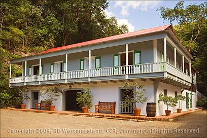 Restored Main House on the Grounds of Hacienda Buena Vista, Above Ponce, Puerto Rico