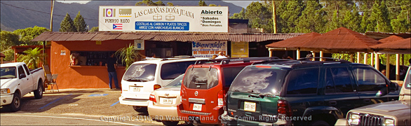 Las Cabanas Roadside Restaurant Packed With Sunday Traffic in the Mountains of Central Puerto Rico