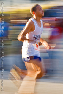 Lone Runner Passing by at the 15Km Mark During the San Blas Half Marathon of Coamo, Puerto Rico