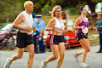 Runners Passing by at the 15Km Mark During the San Blas Half Marathon of Coamo, Puerto Rico