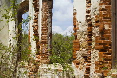 Interior Detail of the Abandoned Light House in Bosque Seco De Guánica in Puerto Rico