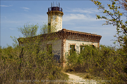 Abandoned Ruins of Light House in Bosque Seco De Guánica in Puerto Rico