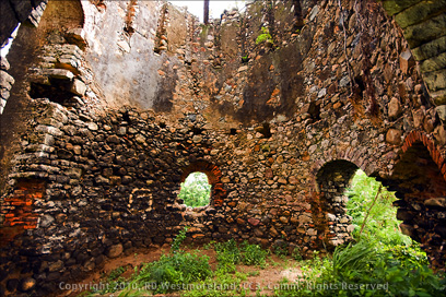 Interior View of Old Sugar Mill Outside Arroyo, Puerto Rico