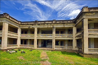 Front View of Hotel Ruins in Aguirre Central, Puerto Rico