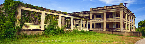 Panoramic Image of Hotel Ruins in Aguirre Central, Puerto Rico
