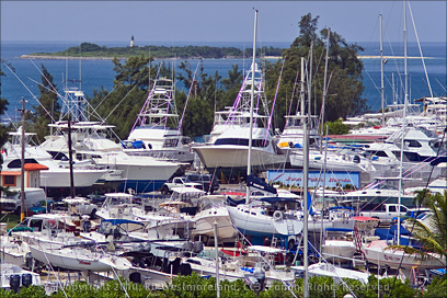 A Closeup of Grounded Boats at the La Guancha Pier in Ponce, Puerto Rico