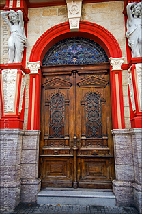 Front Door to Museum Across the Street from the Catholic Church on the Plaza of Ponce, Puerto Rico
