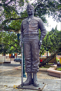 Statue Dedicated to Military Personnel from Corozal, Puerto Rico