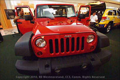 Four Door Jeep on Display at the Plaza Las Américas in San Juan, Puerto Rico