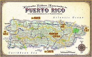 Original Itinerary Map of Puerto Rico