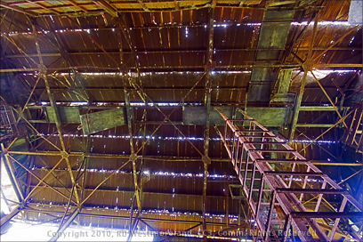 Interior View of Sugar Mill Tin Roof in Santa Isabel, Puerto Rico