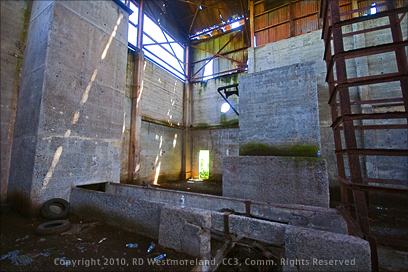 Interior Concrete Wall of Old Sugar Mill in Santas Isabel, Puerto Rico