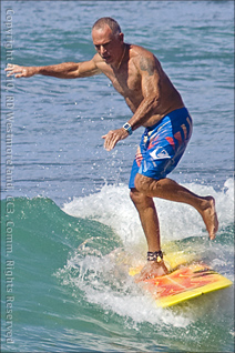 Veteran Surfer Dude Showing Off a Little in Aguadilla