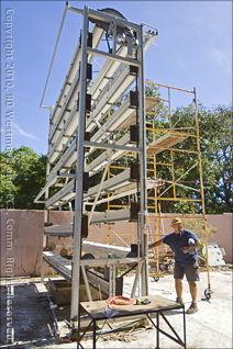 End View of Hydroponic Rack Assembly in Salinas, Puerto Rico