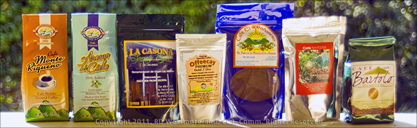 An Assortment of Gourmet Puerto Rican Coffee Purchased at the Coffee Festival in Maricao, Puerto Rico