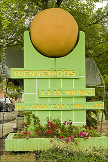 Welcome Sign to Las Marias, Puerto Rico
