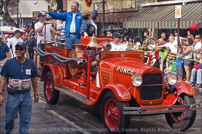 Antique Fire Truck Featured in Carnival Week Parade in Ponce, Puerto Rico