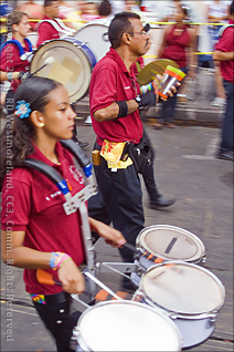 Marching Band Performers in Carnival Week Parade in Ponce, Puerto Rico