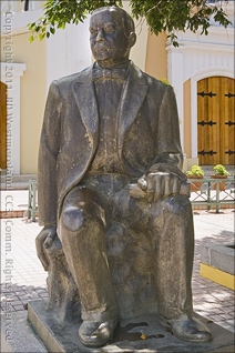 Nemesio Canales Statue on the Plaza of Jayuya, Puerto Rico, a Defender of Women's Rights from Jayuya, Puerto Rico