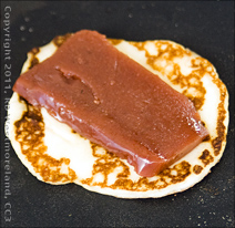 Guava Jelly on Slice of Cooked White Cheese