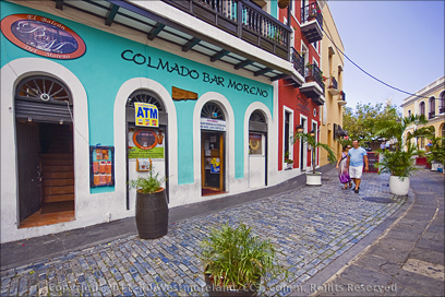 Outside View of Colmado Bar Moreno, Old San Juan, Puerto Rico