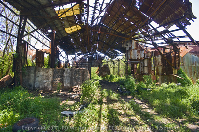 Exterior View of Abandoned Sugar Mill in Guanica, Puerto Rico
