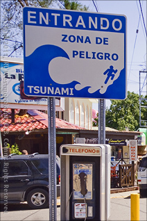 Tsunami Warning Sign in Parguera, Puerto Rico