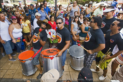 Steel Drum Band Working Their Way Through the Crowds at the Maunabo Land Crab Festival in PR
