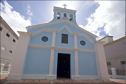 Exterior View of Church Near the Plaza of Juncos, Puerto Rico