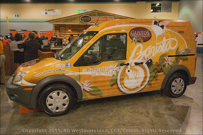Gusto Espresso Bar Van on Display at the Second Annual Coffee Expo Held at the San Juan Convention Center in PR