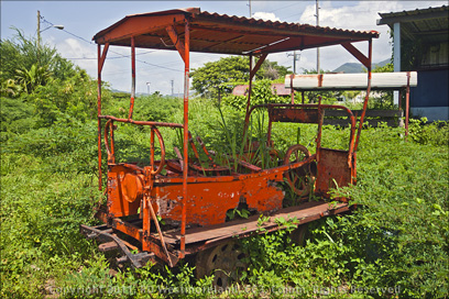 Defunct Railroad Service Vehicle Used for the Closed Tren del Sur Railroad in Arroyo, Puerto Rico