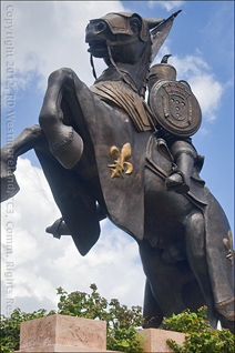 A Closer View of the Statue at the Entrance to El Dorado of Dorado, in Puerto Rico