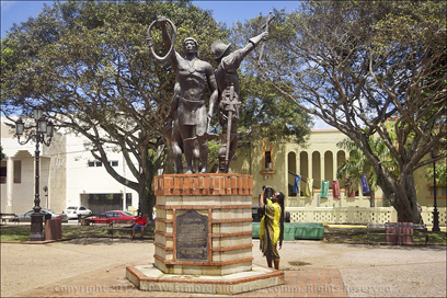 The Main Monument on the Plaza of Dorado, in Puerto Rico