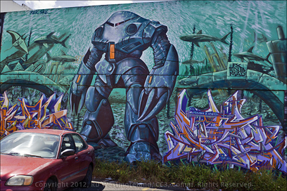 SciFi Detail of Street Art in Santurce