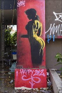 Erotic Urban Art Detail of Street Art in Santurce