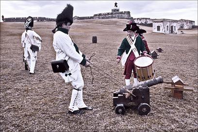 1797 British Reenactment, Spanish Military on the Grounds of El Moro in Old San Juan