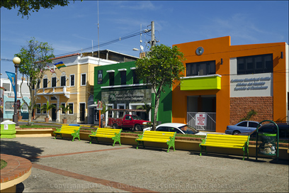 Colorful Buildings on the Plaza of Hatillo