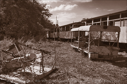 Black and White Shot of Tren Del Sol in Arroyo