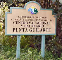 Sign of Centro Vacacional Punta Guilarte Arroyo