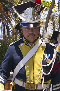 Polish Sergeant, at the ready on the Beach at Cangrejos Near Manati, PR