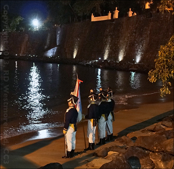 Polish Honor Guard Standing at Rest, Outside the San Juan Gate in Puerto Rico
