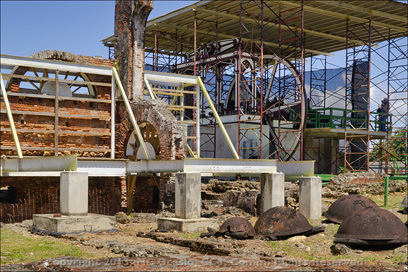Ruins Restoration Detail on the Grounds of Hacienda La Esperanza Near Manati