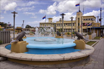 Water Fountain Feature on the Plaza of Manati, Puerto Rico