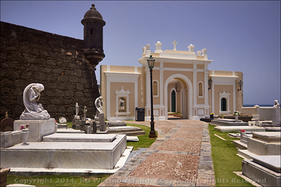 Chapel Entrance of Cementerio Santa Maria Magdalena de Pazzis in Old San Juan, PR
