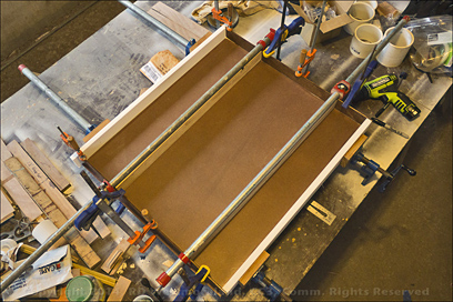 Glue-Up of Flat File Tray