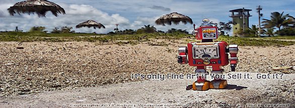 A Robot on the beach