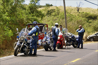 Plenty of police at the race.